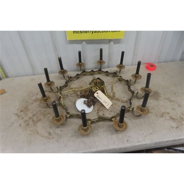 Vintage 1960's Hollgrose Regency Brass Chandelier