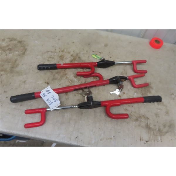 3 Auto Club Locks with Keys