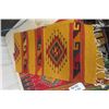 Image 3 : 3 Navaho Style Blankets, Rugs - Largest 29" x 56" 