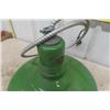 Image 2 : Green Porcelain 18" Barn / Service Station Light - Wired + Ready To Go