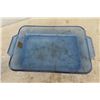 Image 3 : 3 Anchor Hocking Pyrex Casserole Dishes ; 2 Blue, 1 Clear - Largest 10" X 16.5" 