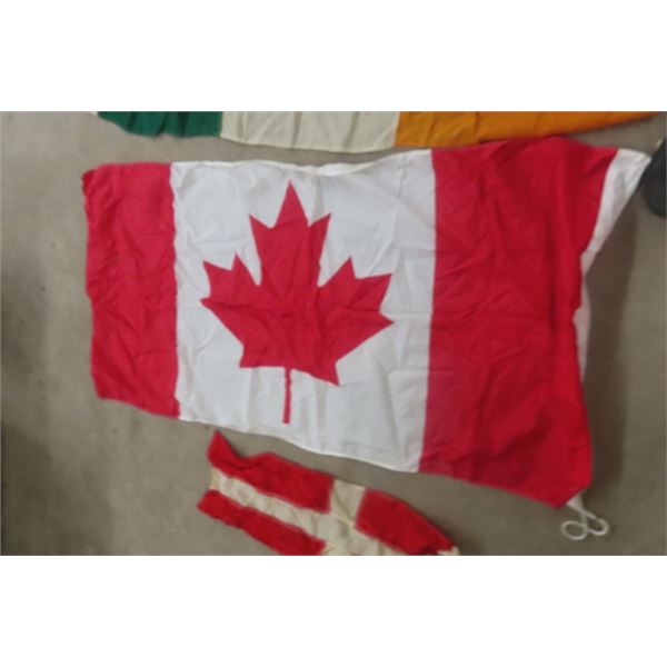 6 Flags- 4 Vintage + 2 Modern: (4) 32"×64" + 1 Smaller