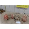 Image 1 : 3 Salt Rock Lamps- 2 Complete,  1 No Base + Light