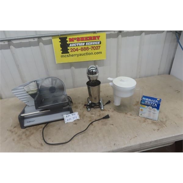 Cuisinart Food Slicer, Hamilton Beach Modern Milkshake Machine, Water Pitcher