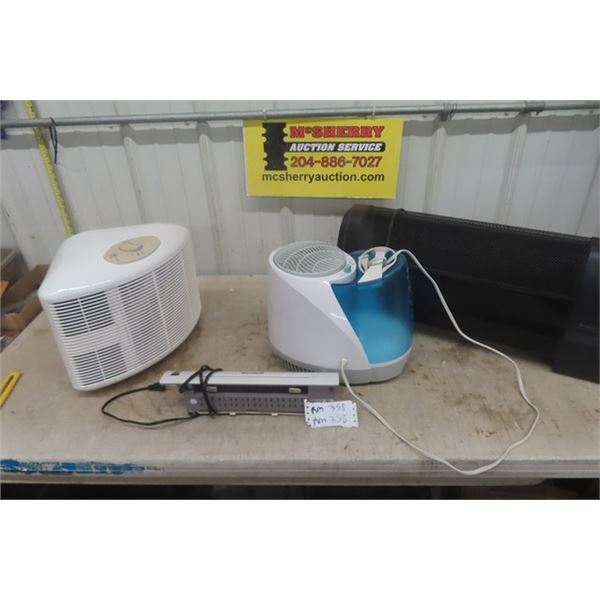 2 Sunbeam Electric Heaters, Humidifier + Paper Shredder