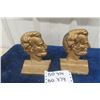 Image 1 : Antique Pair of Abraham Lincoln Heavy Cast Iron Bookends