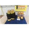 Image 1 : 2 Pairs of First Nations Beaded Mukluks ( his + hers) Both Pairs in Very Good Condition with Real Fu
