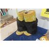 Image 6 : 2 Pairs of First Nations Beaded Mukluks ( his + hers) Both Pairs in Very Good Condition with Real Fu