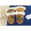 Image 3 : Vintage Pair of First Nations Brain Tanned Beaded High Top Moccasins, Hide is Very Soft & First Nati