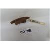 Image 1 : Vintage Inuit Bone Cigarette Holder with Dog Sled Scrimshaw + Inuit Caribou Antler Hide Scraper