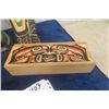 Image 3 : Vintage Haida First Nations Lot: Totem Poles, Wooden Wall Plaque- Signed, Wooden Box, Unique Lidded
