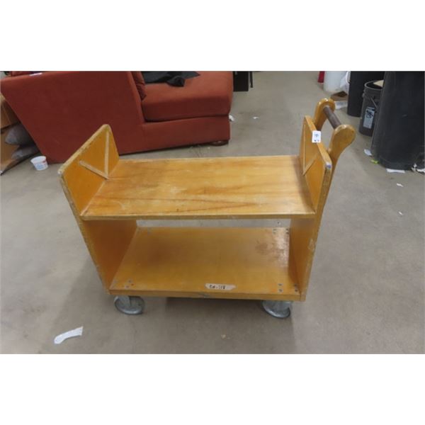 Vintage Library Book Cart 16"×28"×30"