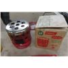 Image 2 : Coleman 3000 BTU Heater, Christmas Lights, Gulf Grease Tin, Stove Stop