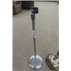 Image 5 : Vintage Brass Pole Lamp Stand 60" Tall, Chrome Microphone Stand 36-64"