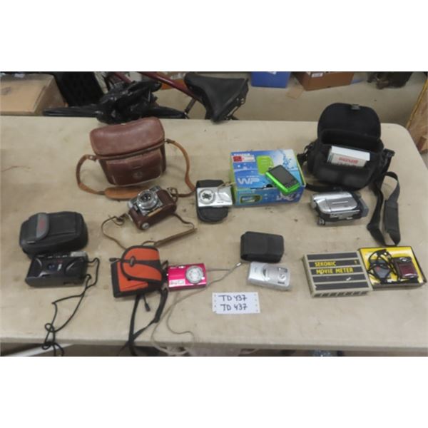 Assorted Cameras- Vintage + Modern: Nikon, Voigtlander, Kodak plus more