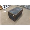 Image 3 : Vintage Metal Travel Trunk 19"×20"×35"