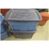 Image 2 : 6 Assorted Rubbermaid Roughneck Storage Containers- All with Lids