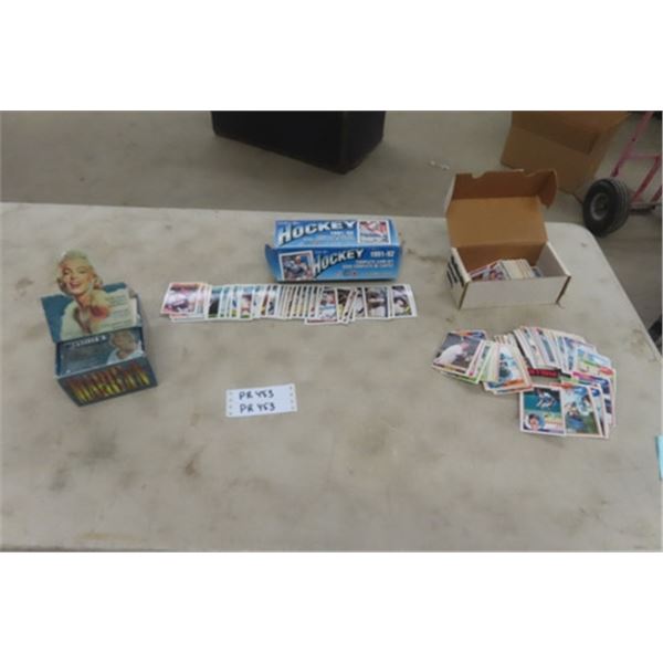 1991-92 Oppechee Hockey Cards, 1980's Baseball Cards, Box of Marilyn Monroe Cards- New