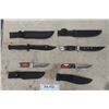 Image 1 : 4 Assorted New Hunting Knives - up to 7" Blade with Holders