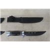 Image 5 : 4 Assorted New Hunting Knives - up to 7" Blade with Holders
