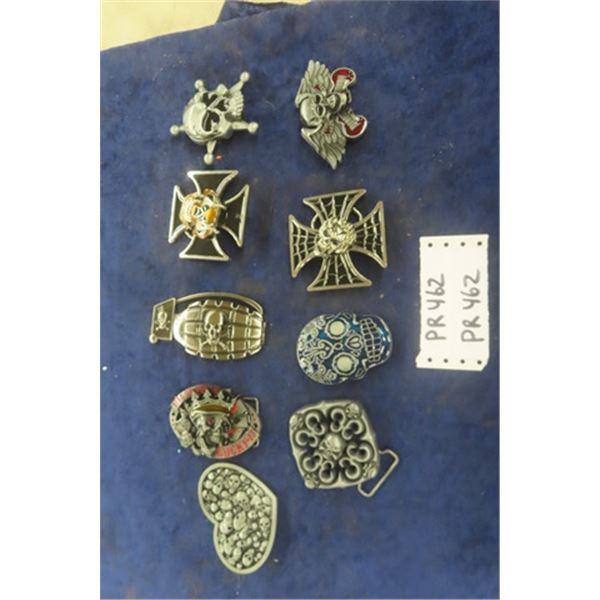 9 Belt Buckles with Skulls