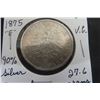 Image 5 : 1875 Germany Saxony 5 Mark Coin 90% Silver 27.6 Grams