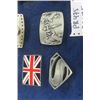 Image 3 : 9 Assorted Belt Buckles: Union Jack, Canada Flag, Superman plus more