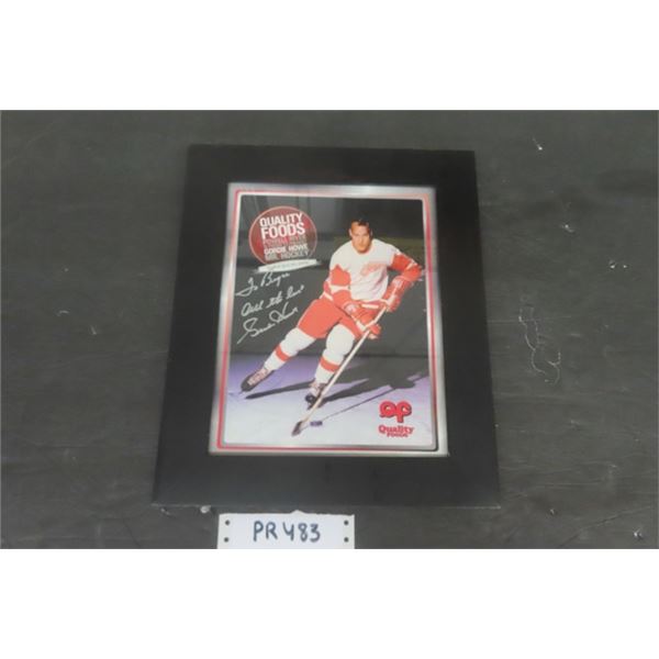 2009 Gordie Howe - Quality Foods Autographed Picture- Framed