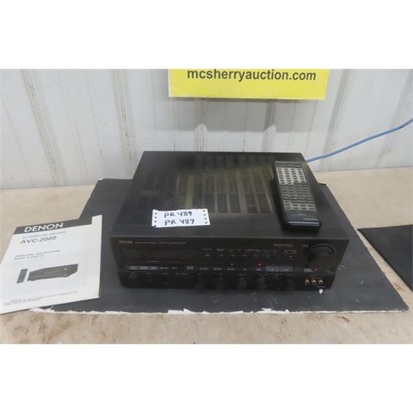 Denon AVC-2000 AV Surround Amplifier with Instruction Book + Remote - Powers Up