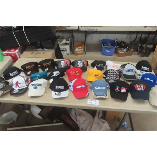 24 Assorted Baseball Caps: Sports, Winnie the Pooh, Chuck Liddell.....