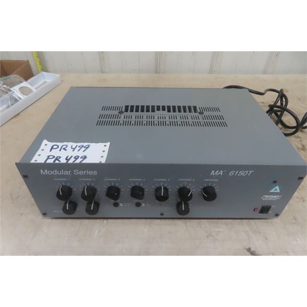 Peavey Model MA-6150T Mofldular Series Architectural Acoustics- Mixer Intercom Amplifier- Powers Up