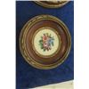 Image 6 : 3 Vintage Ivorex Wall Decorations, 2 Round Framed Petti Point Flowers- Largest 11" Wide