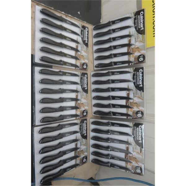 6 Sets Cuisinart Advanteage 6 pc Steak Knife Set - New in Packages