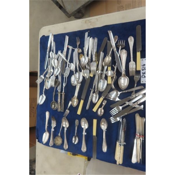 107 pcs Vintage Cutlery: HBC, CP Hotel, plus others