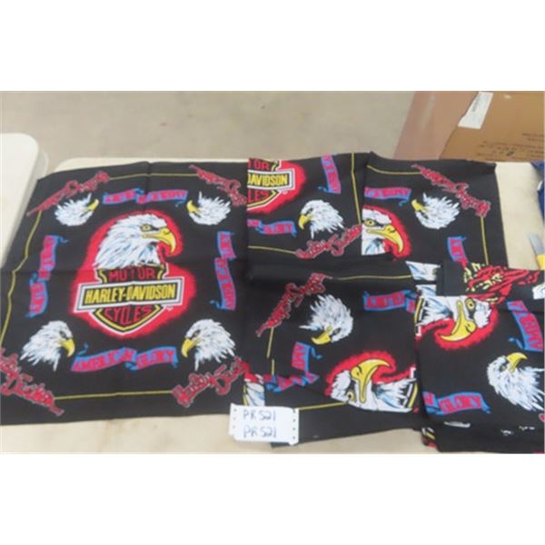 15 Harley Davidson Handkerchiefs,  21"×21"