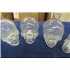 Image 5 : 8 Small Skull Bottles, 6 Larger Skull Bottles- some with Corks 