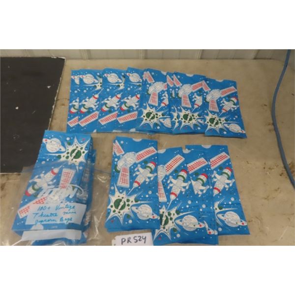 100 + Vintage Movie Theater Popcorn Bags - Space Theme