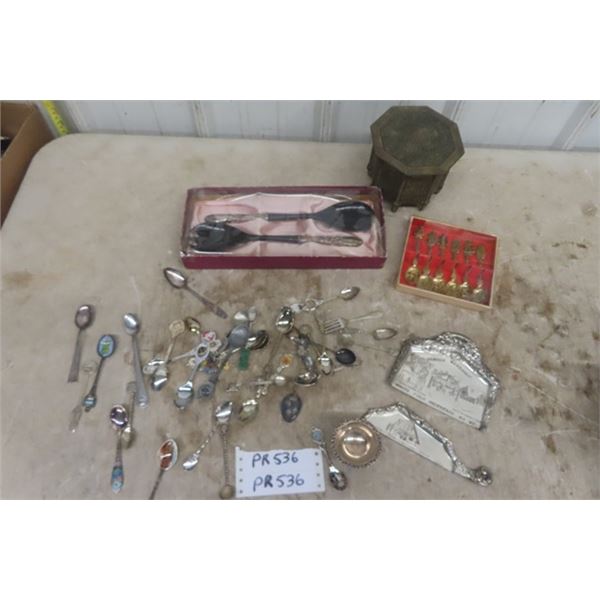 Souvenir Spoons, Serving Spoons, Santa's Workshop Souvenir