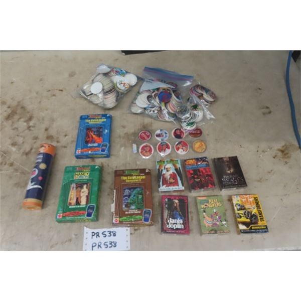 3 Tangled Tales Games, 6 New Packs of Playing Cards, Assorted Pogs