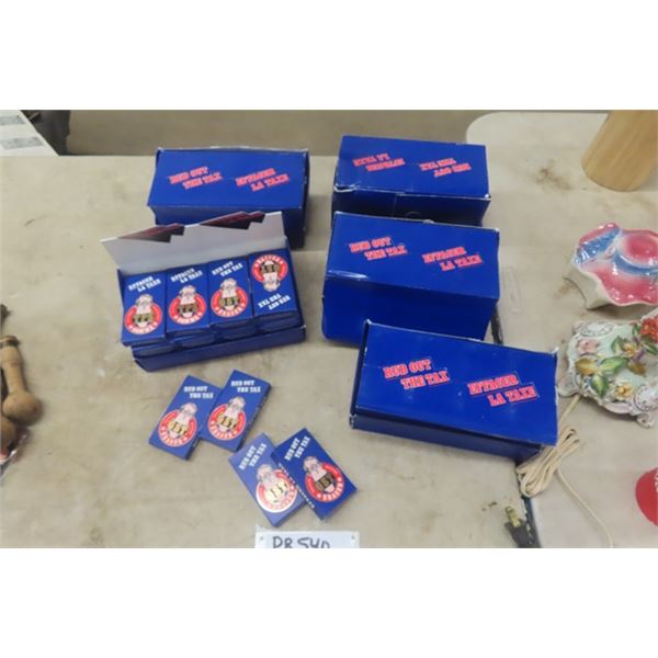 5 Boxes of 24 Brian Mulrooney Rub Out The Taxes Erasers - New Old Stock