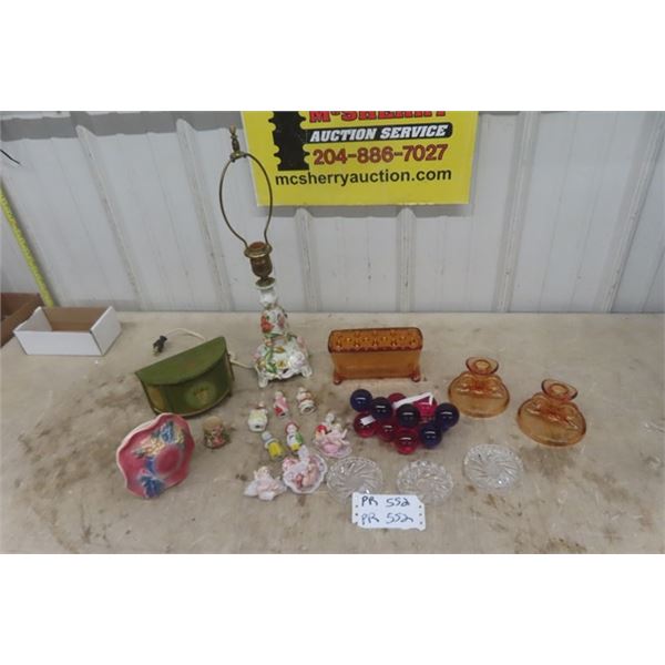 China Lamp, Royal Coply, Pinwheel Crystal, Ornamental Glassware