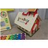 Image 2 : 6 Fisher Price Items; Barn, School House, Activity Center, Camera, Queen Bee + Xylophone 