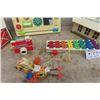 Image 3 : 6 Fisher Price Items; Barn, School House, Activity Center, Camera, Queen Bee + Xylophone 