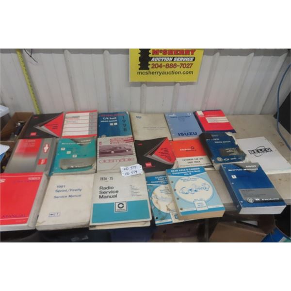18 Auto Manuals ; '97 Grand Am, ' 91 Print, '93 Chevy Van plus others