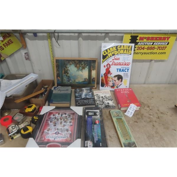 2018 World Series Pictures, Stephen King Book, Movie Display, Thermometer, Revell Plane Model plus m