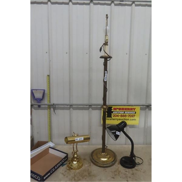 3 Lamps; 1 Floor Model, 2 Table Top