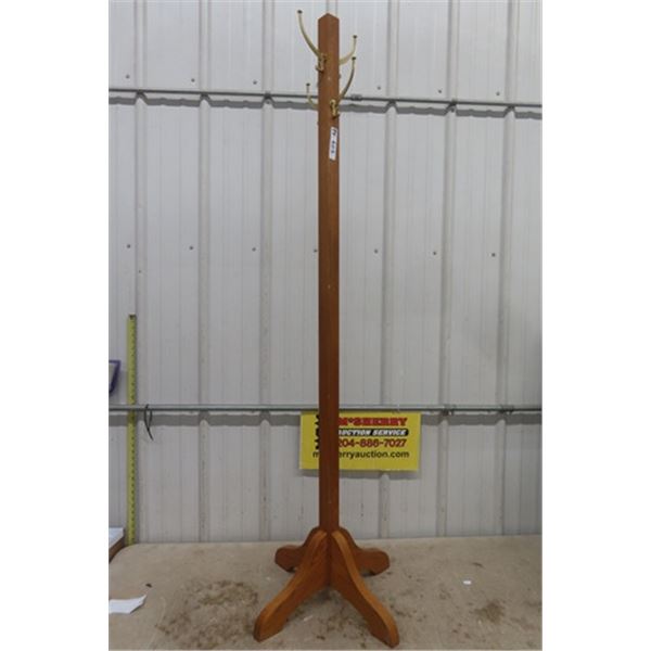 Vintage Oak Coat Tree