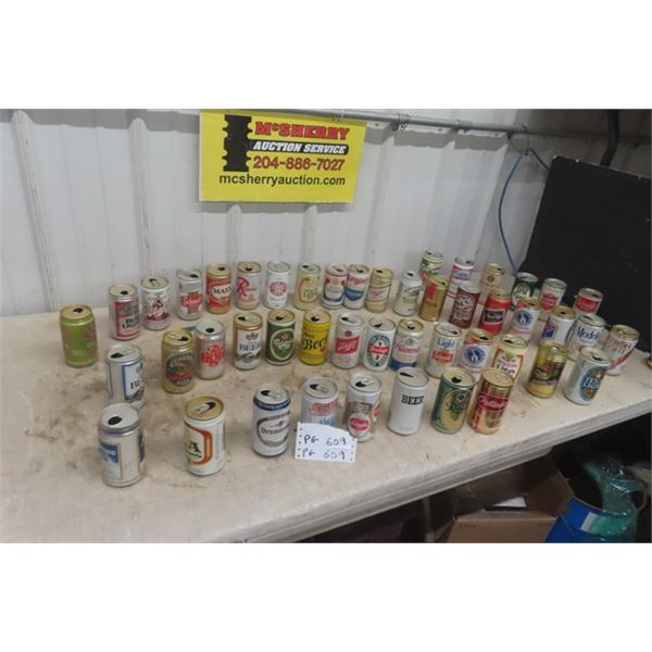 94 Beer Can Collection - 1/2 on Display in Pictures