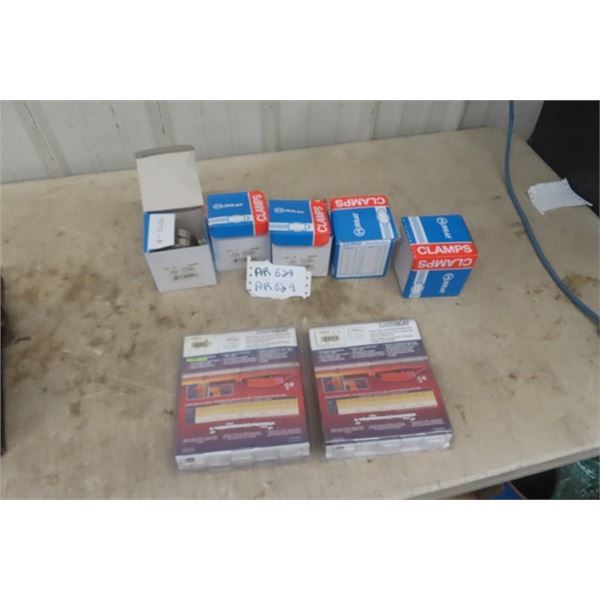 5 Boxes Stainless Steel Hose Clamps + (2) 12' Heat Trace - All New 