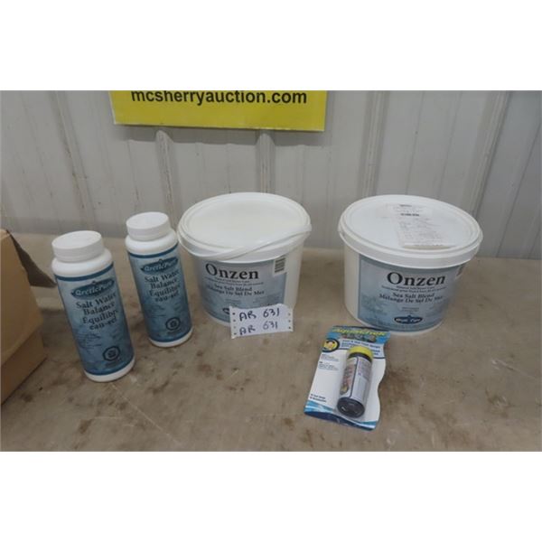 Pool Supply ; Sea Salt, Test Strips - All New